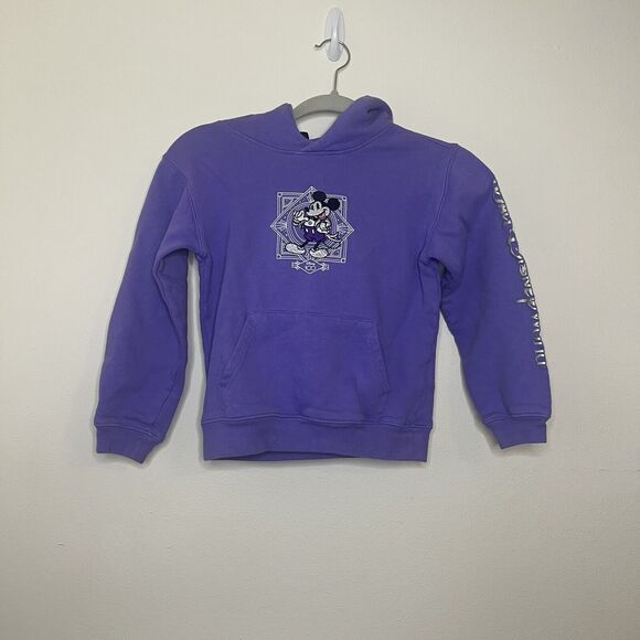 Disney Other - Mickey & Friends Disney 100 Celebration Kids 7/8 Purple Hooded Sweatshirt